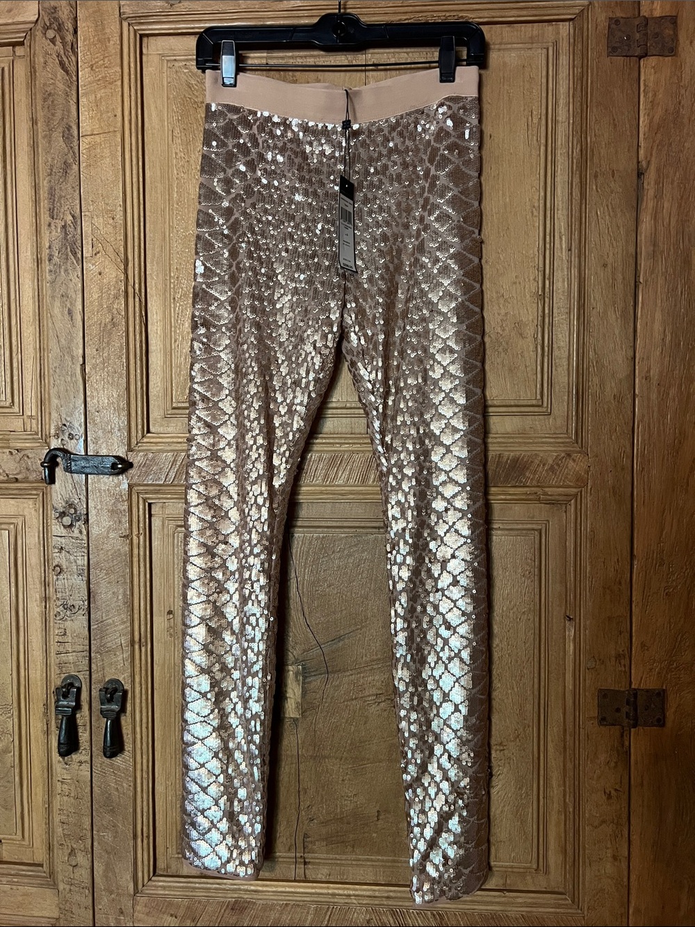 BCBGMaxAzria Champagne Sequin Leggings